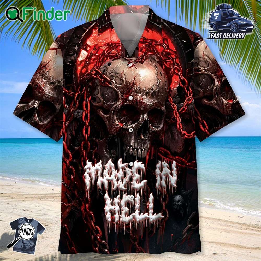 Made In Hell Monster Skull Hawaiian Shirt Made In Hell Monster Skull Hawaiian Shirt