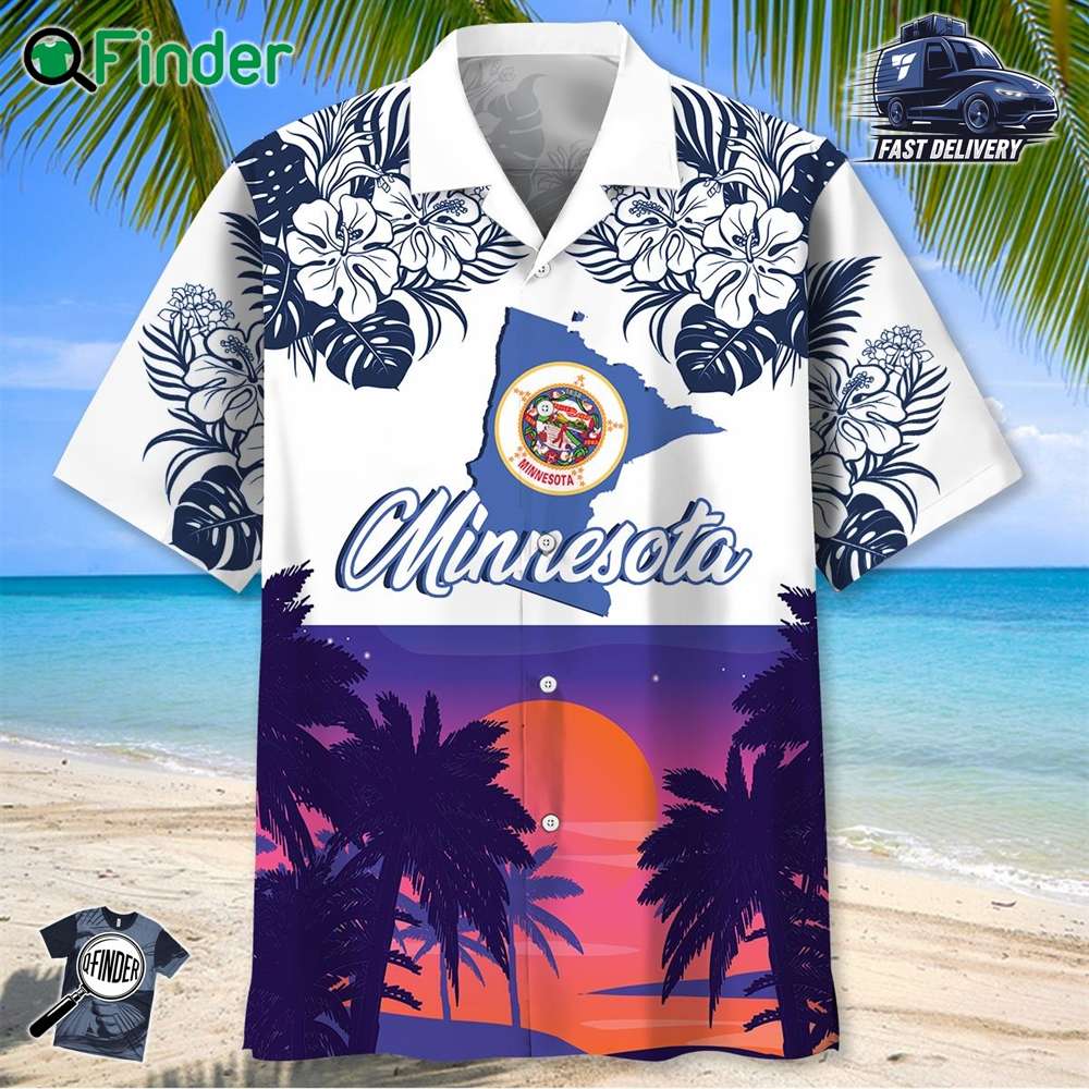 Minnesota State Sunset Hawaiian Shirt Minnesota State Sunset Hawaiian Shirt