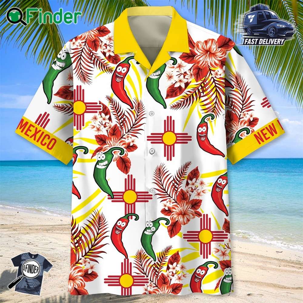 New Mexico Dancing Chilli Hawaiian Shirt New Mexico Dancing Chilli Hawaiian Shirt