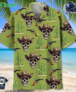 Pastel Green Cowboy Hawaiian Shirt Men