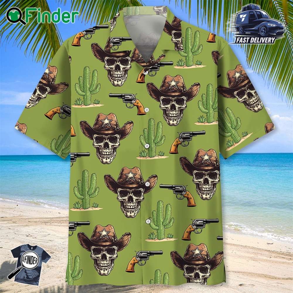 Pastel Green Cowboy Hawaiian Shirt Men Pastel Green Cowboy Hawaiian Shirt Men