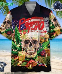 Psycho Skull Hawaiian Shirt