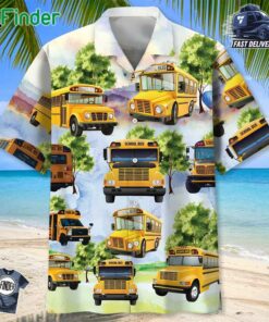 School Bus Hawaiian Shirt