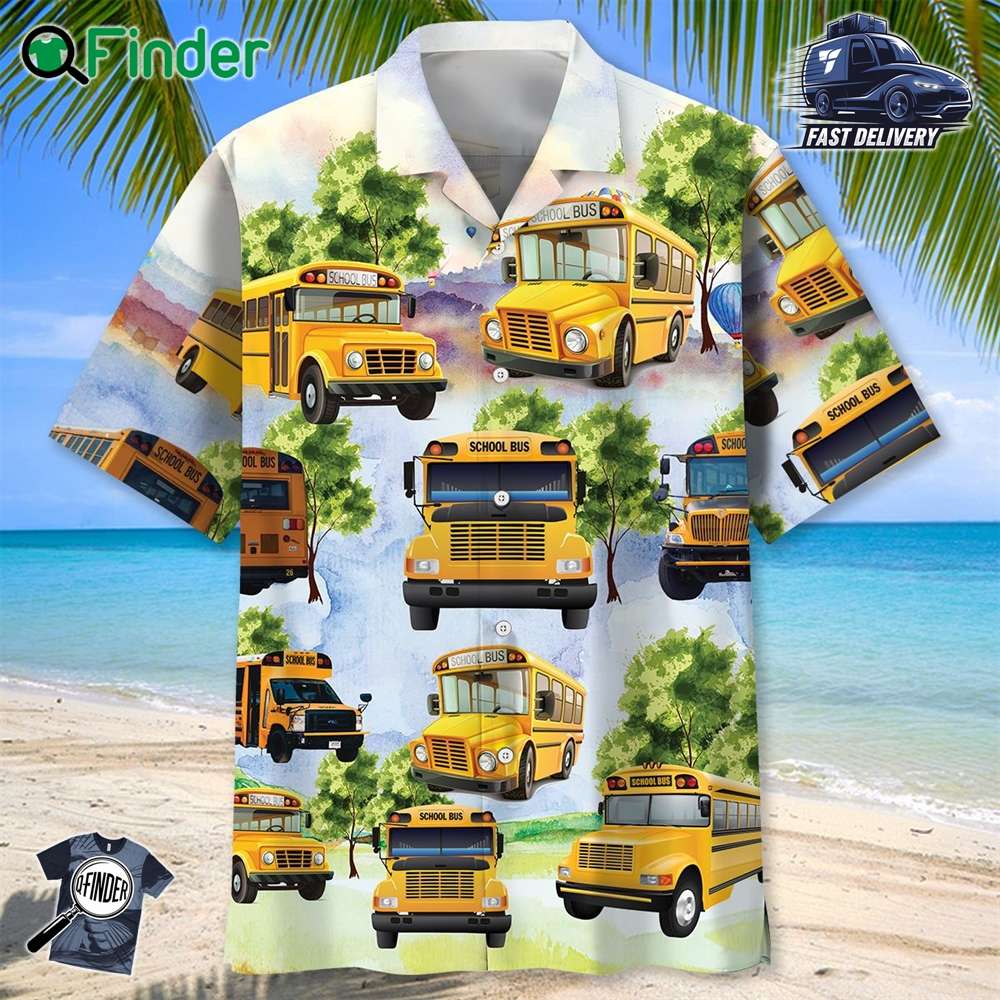 School Bus Hawaiian Shirt School Bus Hawaiian Shirt