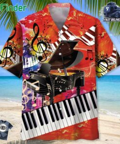Vintage Piano Art Hawaiian Shirt