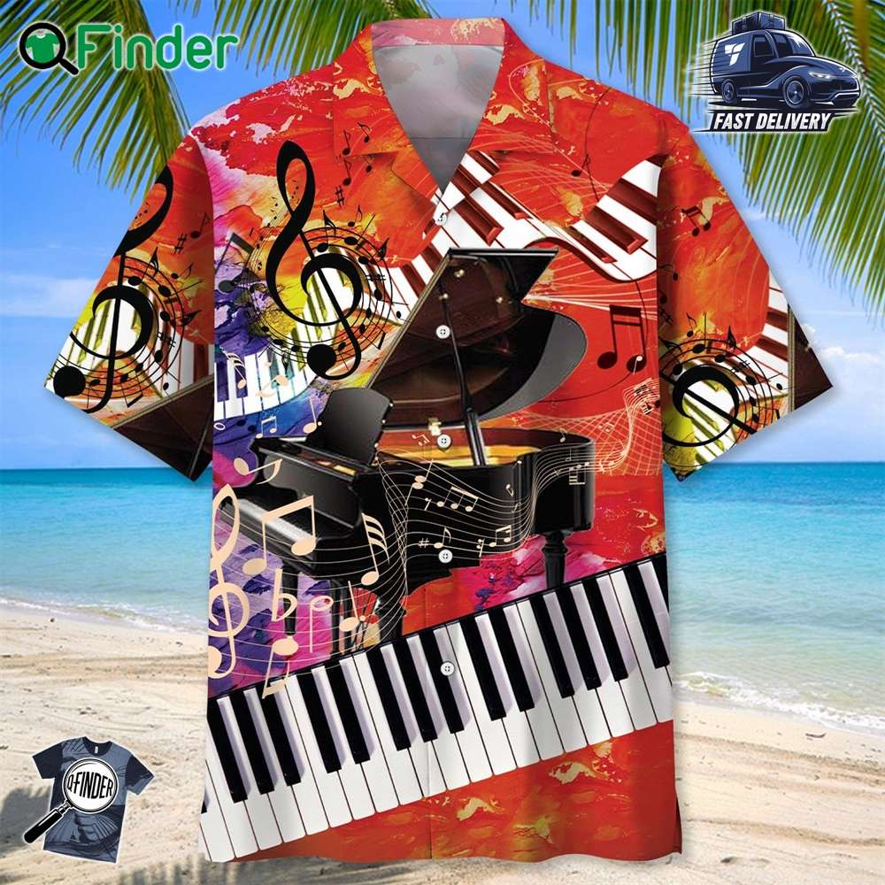 Vintage Piano Art Hawaiian Shirt Vintage Piano Art Hawaiian Shirt