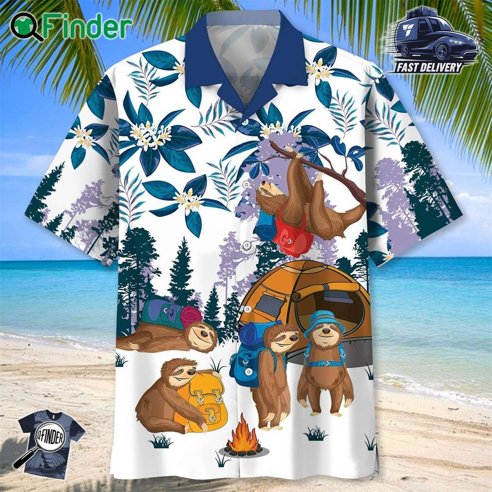 We Will Get There When We Get There Sloth Hiking Team Hawaiian Shirt We Will Get There When We Get There Sloth Hiking Team Hawaiian Shirt