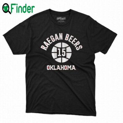 Oklahoma Basketball Raegan Beers Name Number Ball T-shirt