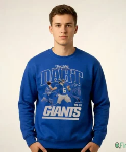 Jaxson Dart New York Giants Outerstuff Youth Triple Pic T Shirt