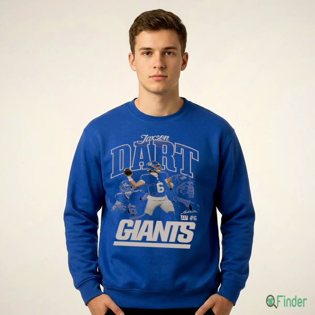 Jaxson Dart New York Giants Outerstuff Youth Triple Pic T Shirt Jaxson Dart New York Giants Outerstuff Youth Triple Pic T Shirt