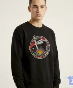 Project Hail Mary Spaceship With Nation Flags Mission Patch Shirt