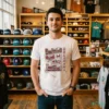 Oklahoma Campus Landmarks Vintage White T-Shirt