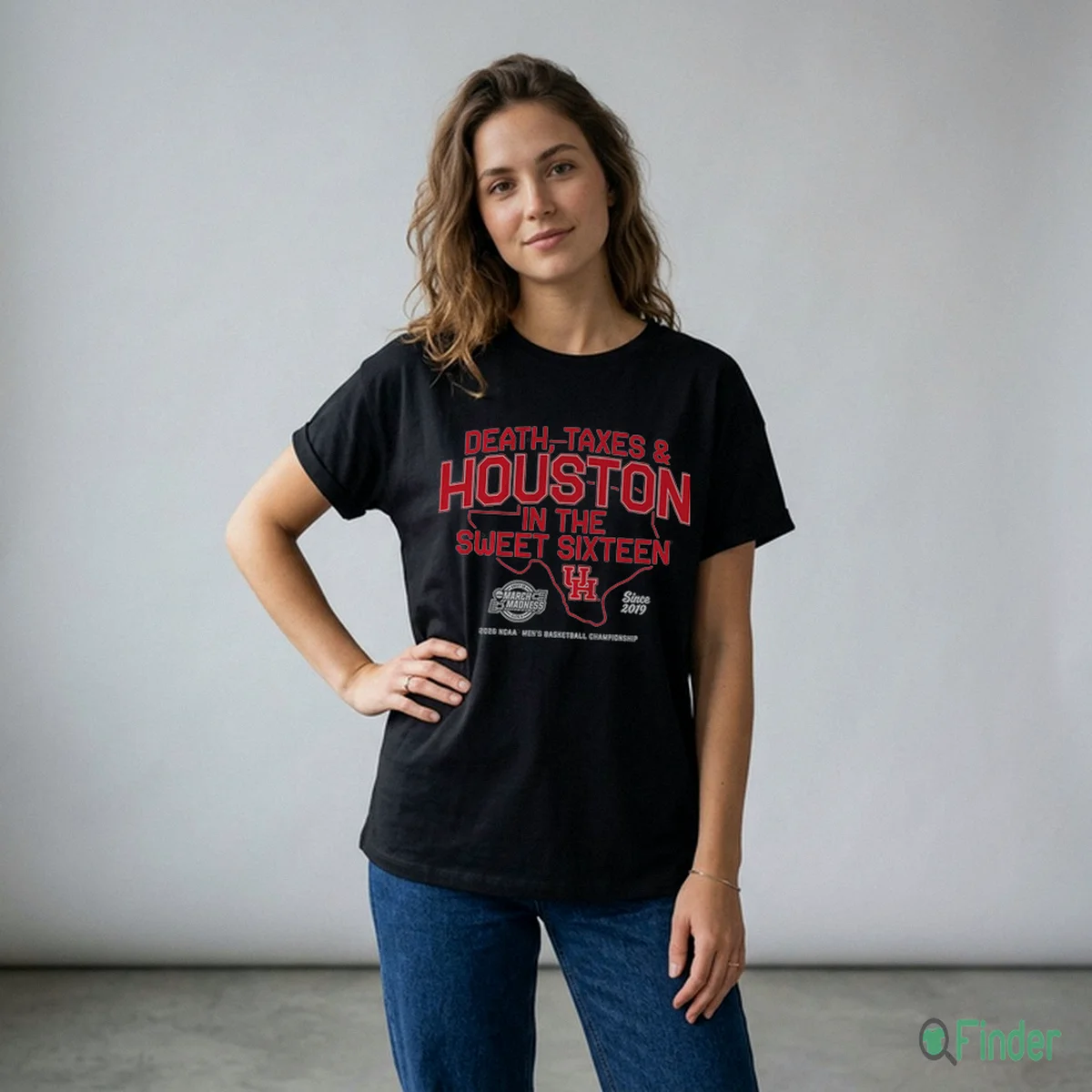 Houston Cougars MBB Death, Taxes & Houston In The Sweet Sixteen T Shirt Houston Cougars MBB Death, Taxes & Houston In The Sweet Sixteen T-Shirt