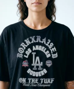 Los Angeles Dodgers Born X Raised On The Turf T-Shirt