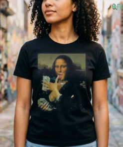 Mona Lisa Money Bills Graphic Shirt