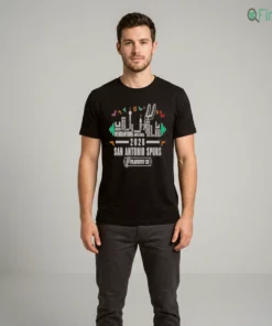 San Antonio Spurs Basketball 2026 Team Roster City Skyline Shirt