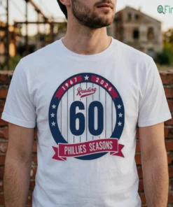 Philadelphia Phillies Reading Fightin Phils 60 Season'S Anniversary 1967–2026 Shirt