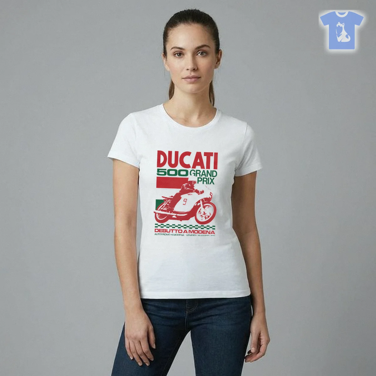 500 Grand Prix Modena 1971 Ducati Oversized T Shirt 500 Grand Prix Modena 1971 Ducati Oversized T-Shirt