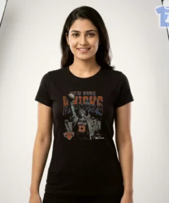 Tyler Kolek New York Knicks Statue Of Liberty WHT T-Shirt