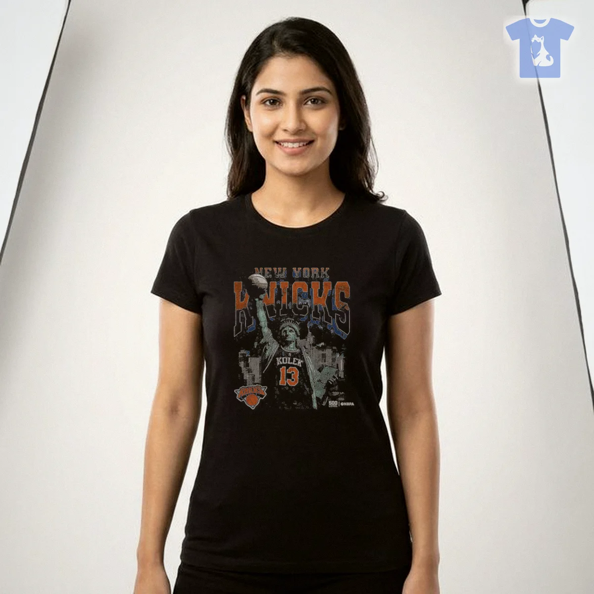 Tyler Kolek New York Knicks Statue Of Liberty WHT T Shirt Tyler Kolek New York Knicks Statue Of Liberty WHT T-Shirt