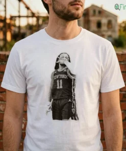 Jalen Brunson Three Point Celebration New York Knicks Basketball Shirt