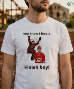 You Know I Love A Finish Boy Carolina Hurricanes Funny Hockey Shirt