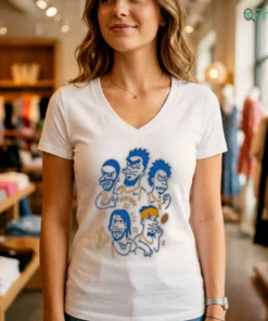 New York Knicks Champions NBA 2026 Cartoon Players Illustration Roster Shirt