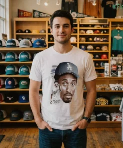 Kobe Bryant Los Angeles Dodgers Baseball Signature Portrait Shirt