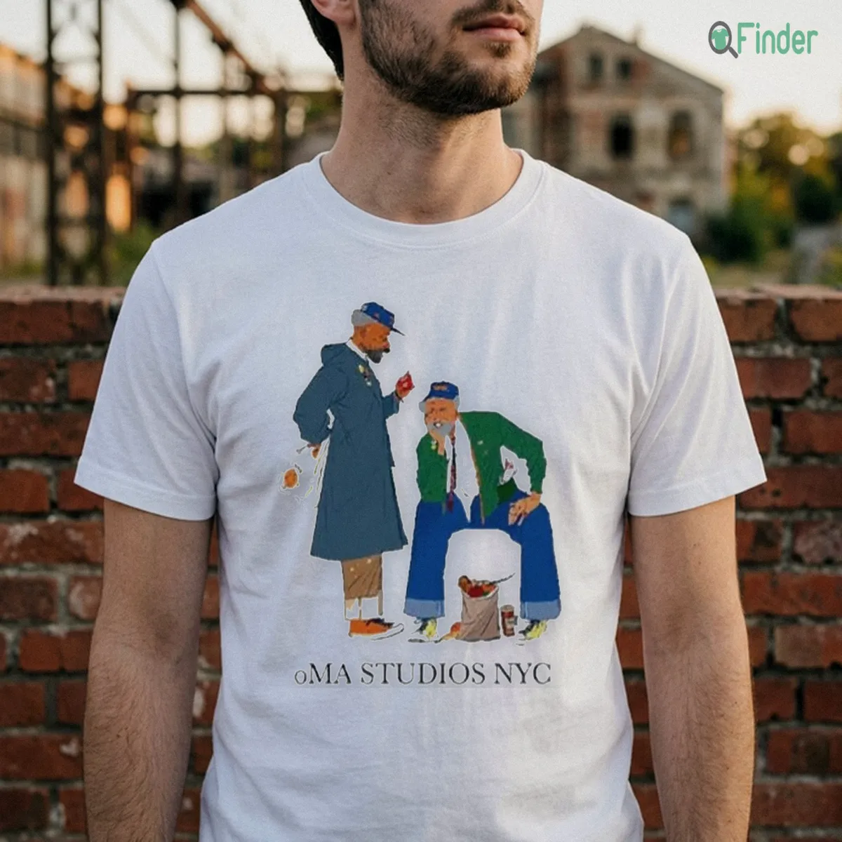 Oma Studios Nyc Old Men Streetwear Fashion Illustration Graphic Shirt Oma Studios Nyc Old Men Streetwear Fashion Illustration Graphic Shirt