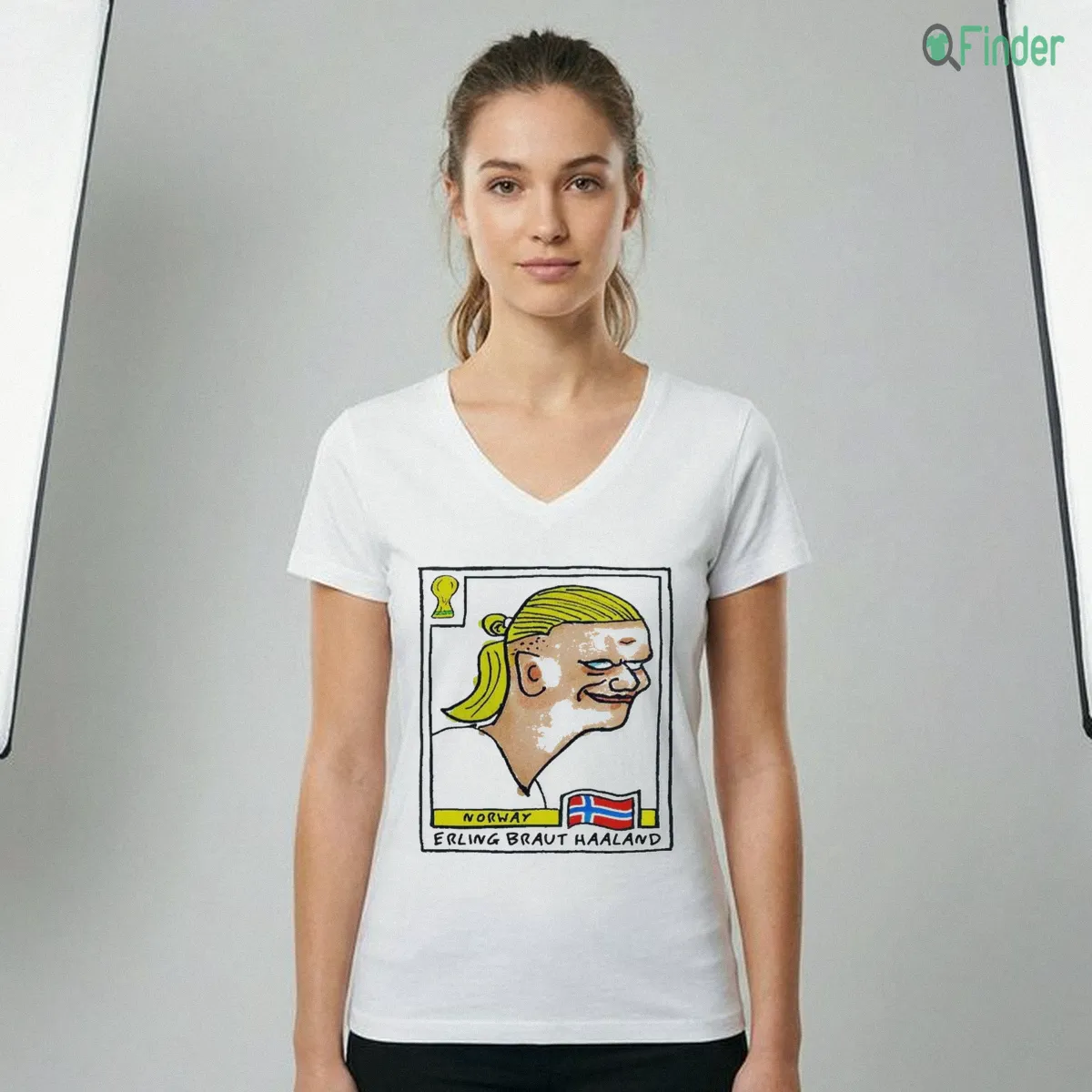 Erling Braut Haaland Norway World Cup Football Caricature Sticker Meme Shirt Erling Braut Haaland Norway World Cup Football Caricature Sticker Meme Shirt