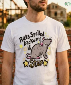 Rats Spelled Backward Is Star Cute Funny Cartoon Rodent Animal Graphic Shirt