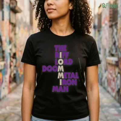 The Riff Lord Doom Metal Iron Man Tony Iommi Typography Rock Music Shirt