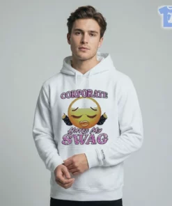 Corporate Hates My Swag Funny Sassy Y2K Emoji Meme Shirt