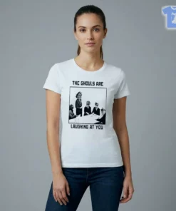 The Ghouls Are Laughing At You Skeleton Corporate Meeting Grunge Edgy Graphic Shirt