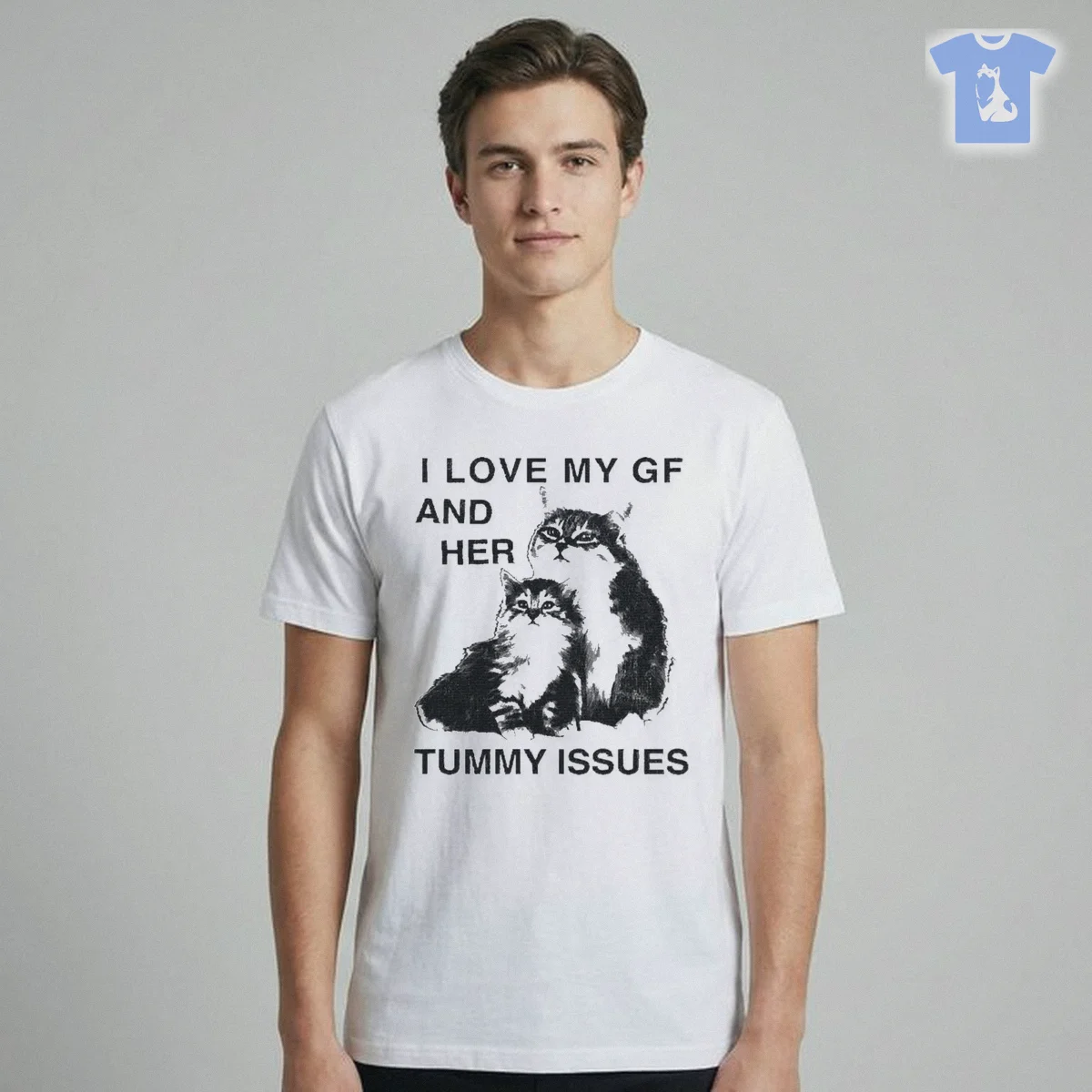 I Love My GF And Her Tummy Issues Funny Cat Cat Lover Shirt I Love My GF And Her Tummy Issues Funny Cat Cat Lover Shirt