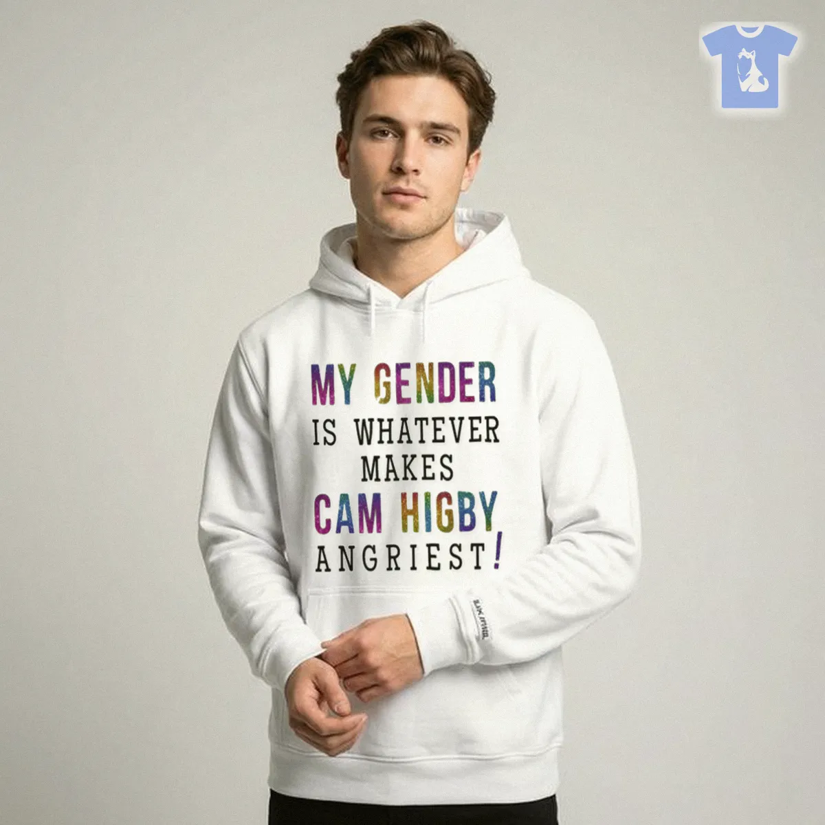 My Gender Is Whatever Makes Cam Higby Angriest! Rainbow Glitter Funny Meme T Shirt My Gender Is Whatever Makes Cam Higby Angriest! Rainbow Glitter Funny Meme T-Shirt