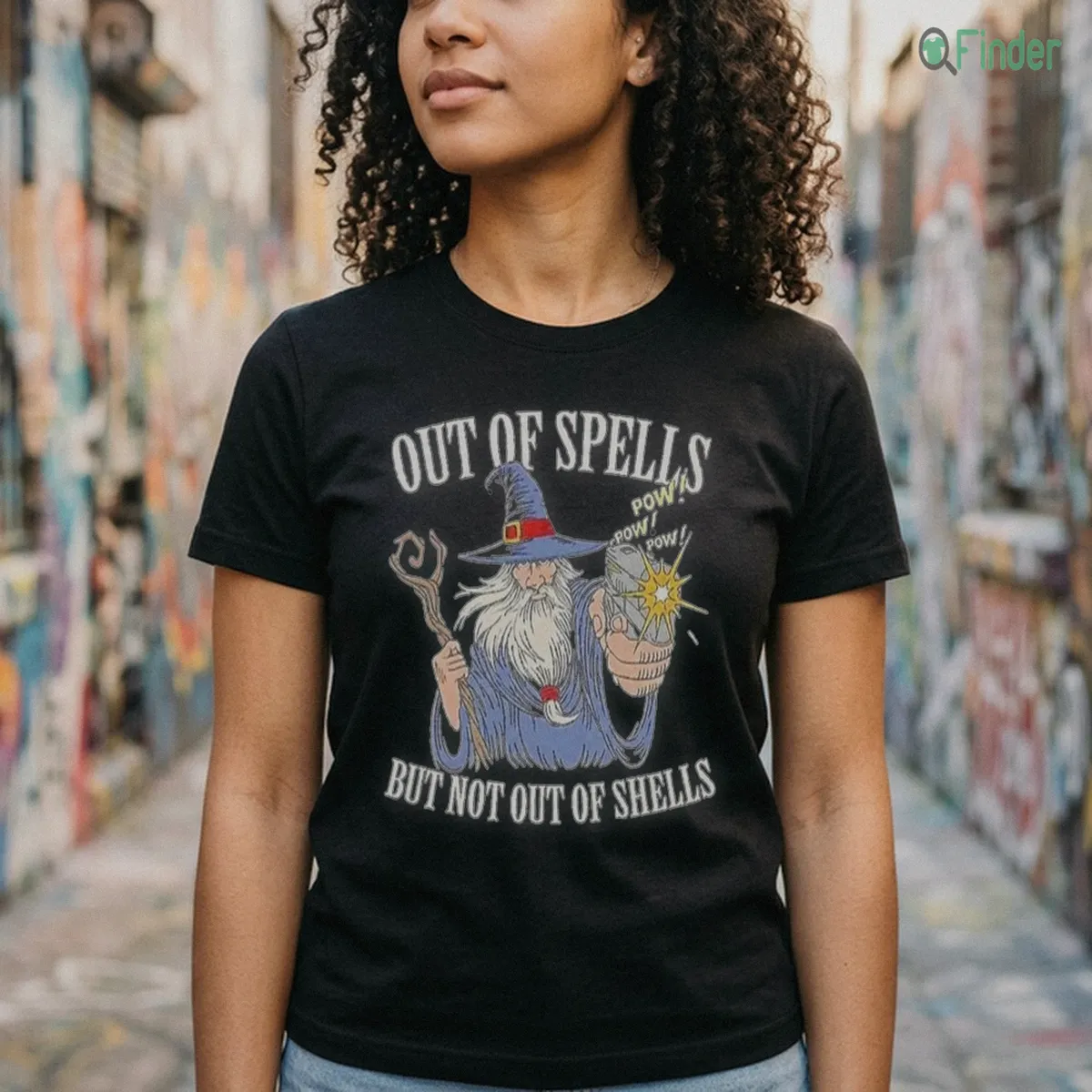 Out Of Spells But Not Out Of Shells Wizard Holding A Gun Meme Shirt Out Of Spells But Not Out Of Shells Wizard Holding A Gun Meme Shirt