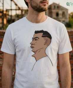 Cristiano Ronaldo Siu Meme Chad Jawline Profile Funny Football Fan Cartoon Shirt