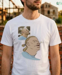 Erling Haaland Smug Face Funny Football Meme Cartoon Shirt