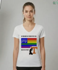 In This House We Stand For The Flag Kneel For The Power T Gay Shirt