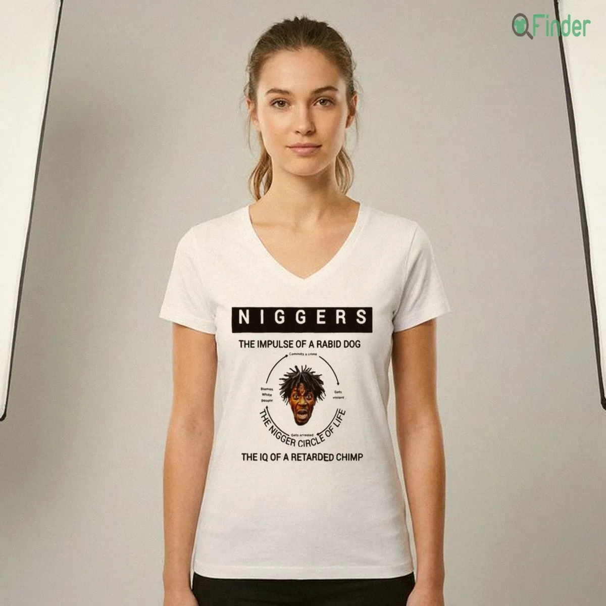 Official Niggers THe Impulse Of A Rabid Dog The IQ Of A Retarded Chimp Shirt Official Niggers THe Impulse Of A Rabid Dog The IQ Of A Retarded Chimp Shirt