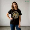 On A Dark Desert Highway Cool Wind In My Hair Eagles Hotel California Desert Cactus Skull Retro Graphic Shirt