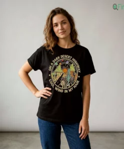 On A Dark Desert Highway Cool Wind In My Hair Eagles Hotel California Desert Cactus Skull Retro Graphic Shirt