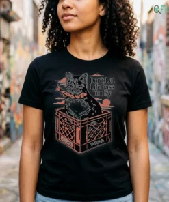 Don’T Let Life Pass You By Cat In A Wawa Milk Crate Eating Fish Vintage Shirt