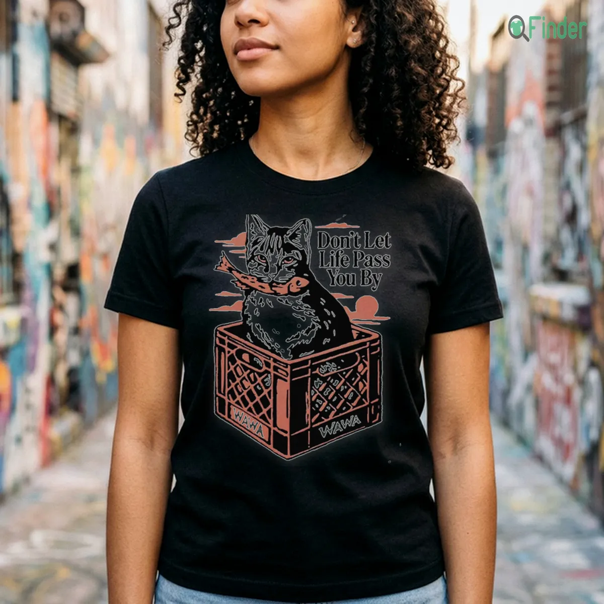 Don’T Let Life Pass You By Cat In A Wawa Milk Crate Eating Fish Vintage Shirt Don’T Let Life Pass You By Cat In A Wawa Milk Crate Eating Fish Vintage Shirt