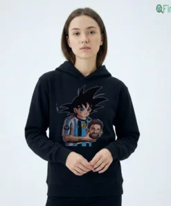 Goku Argentina Lionel Messi Football Goat Anime Shirt