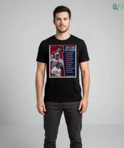 MLB National League First Time All Stars Players Roster Graphic Shirt