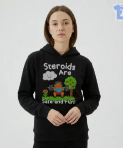 Steroids Are Safe And Fun Crayon Child Art Style Shirt