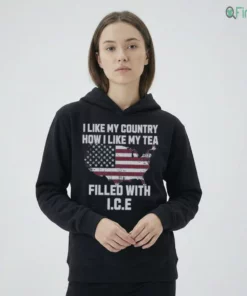 I LIKE MY COUNTRY HOW I LIKE MY TEA Filled With ICE Shirt