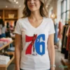 LeBron James Philadelphia 76ers 76 Crown Basketball Shirt